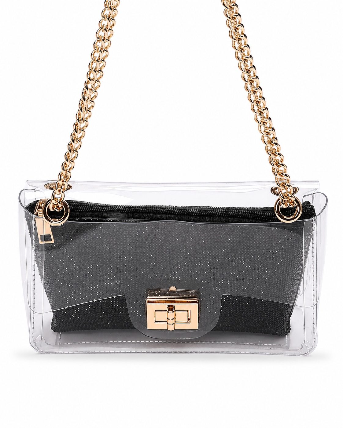 Late Night Transparent Bag - Black
