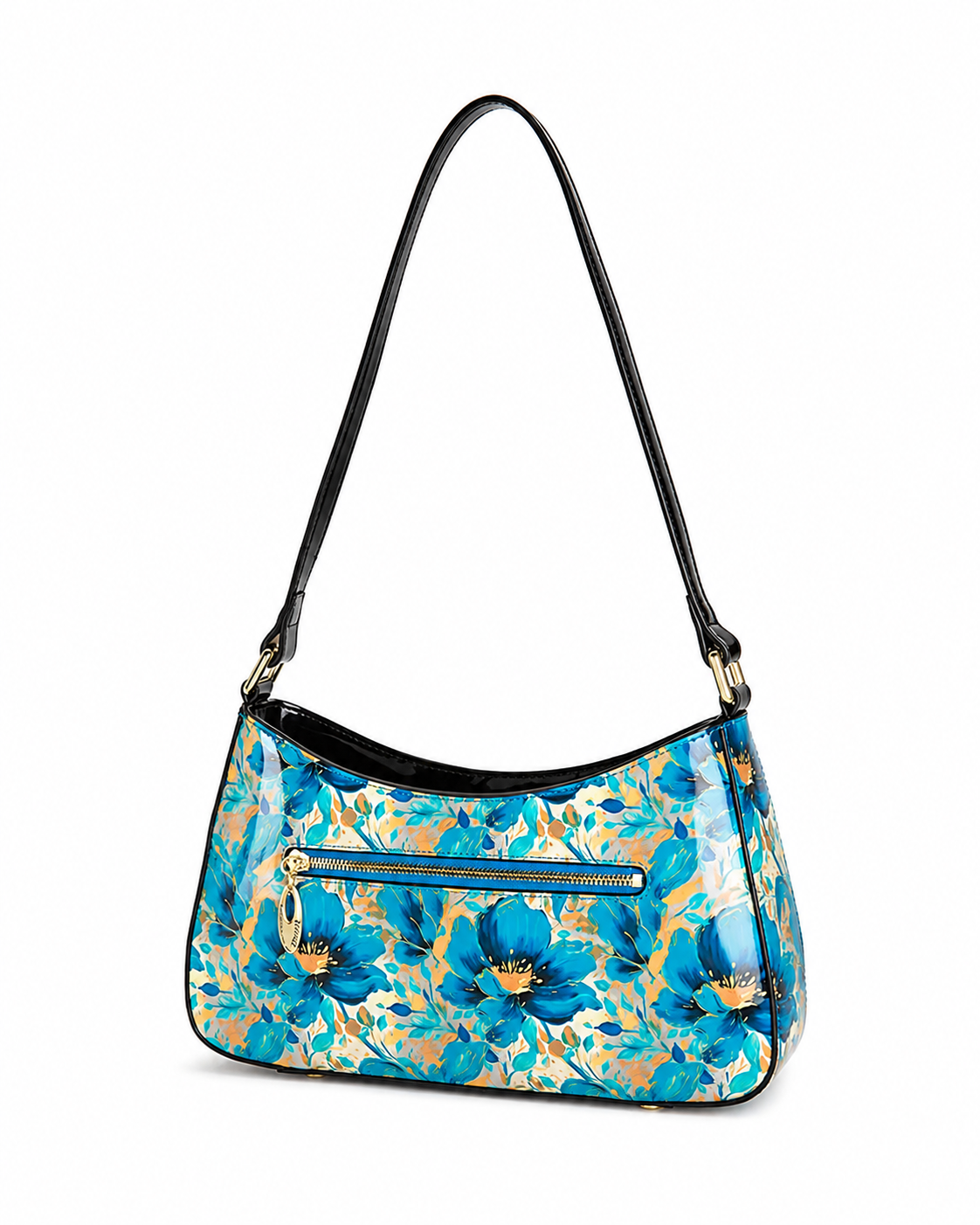 KIRRILY PATENT LEATHER BAG WITH RFID