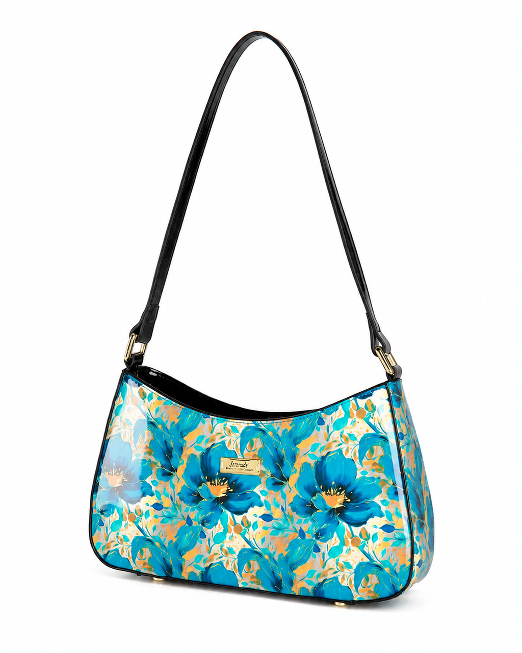 KIRRILY PATENT LEATHER BAG WITH RFID