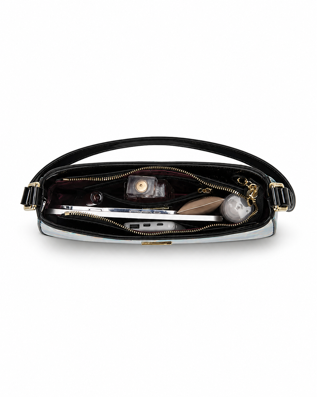 KIRRILY PATENT LEATHER BAG WITH RFID