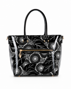 ASPEN PATENT LEATHER GRIP HANDLE BAG