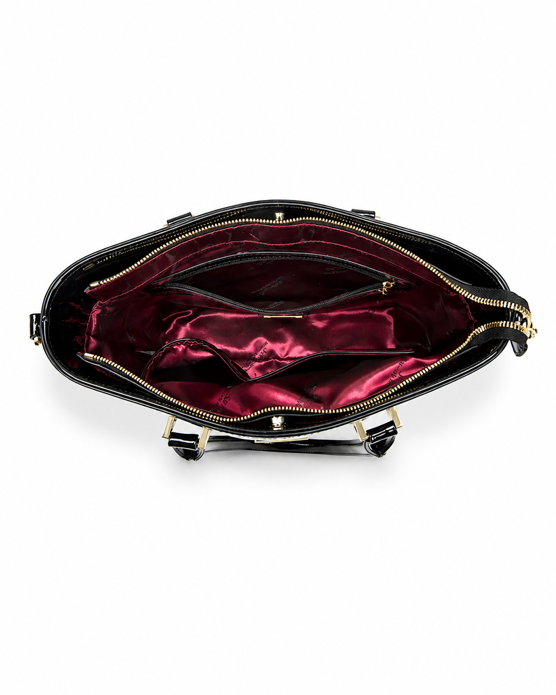 ASPEN PATENT LEATHER GRIP HANDLE BAG