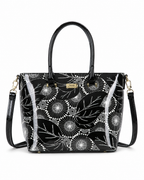 ASPEN PATENT LEATHER GRIP HANDLE BAG