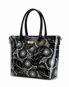ASPEN PATENT LEATHER GRIP HANDLE BAG