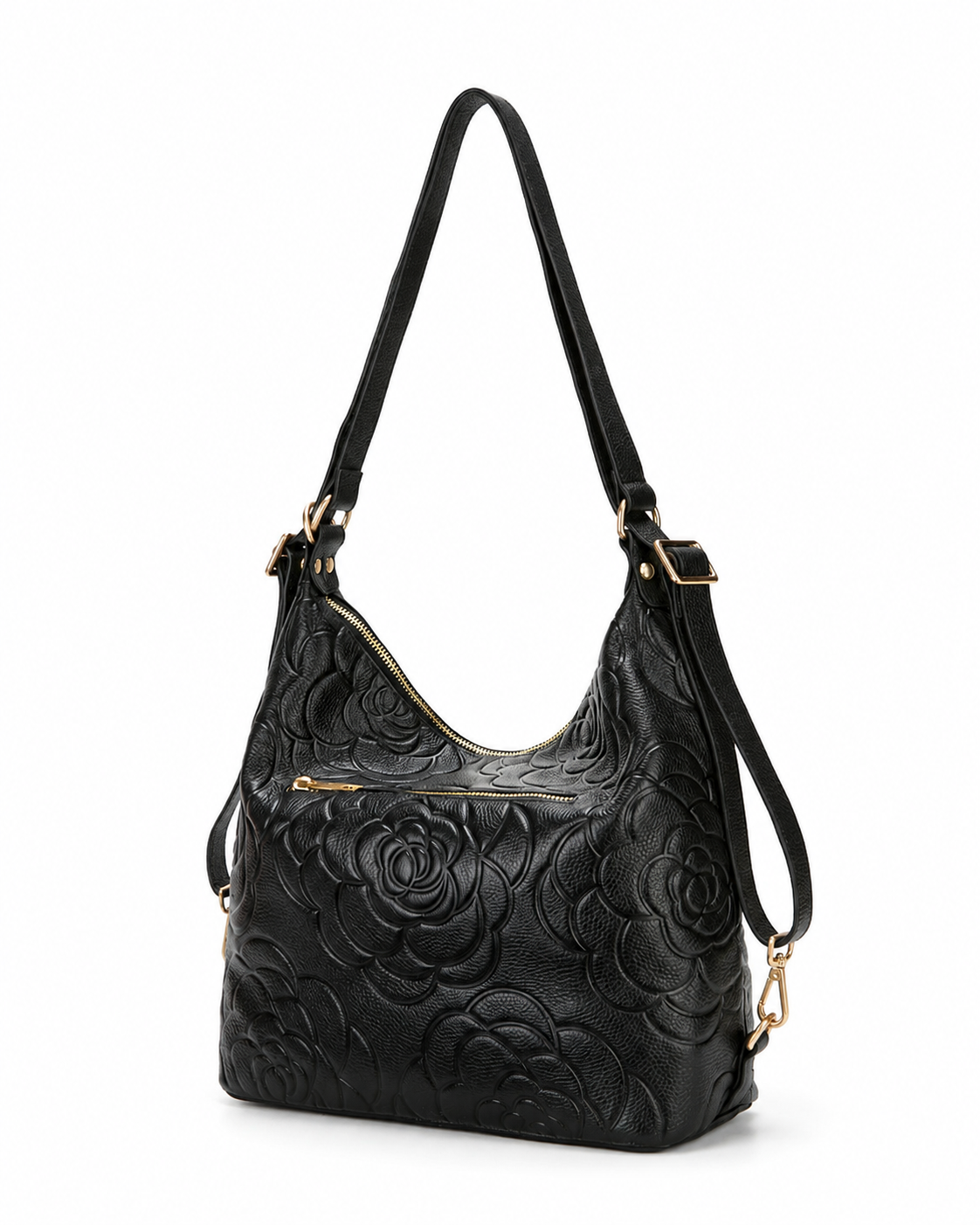 Meadow LEATHER CONVERTIBLE BACKPACK - Black
