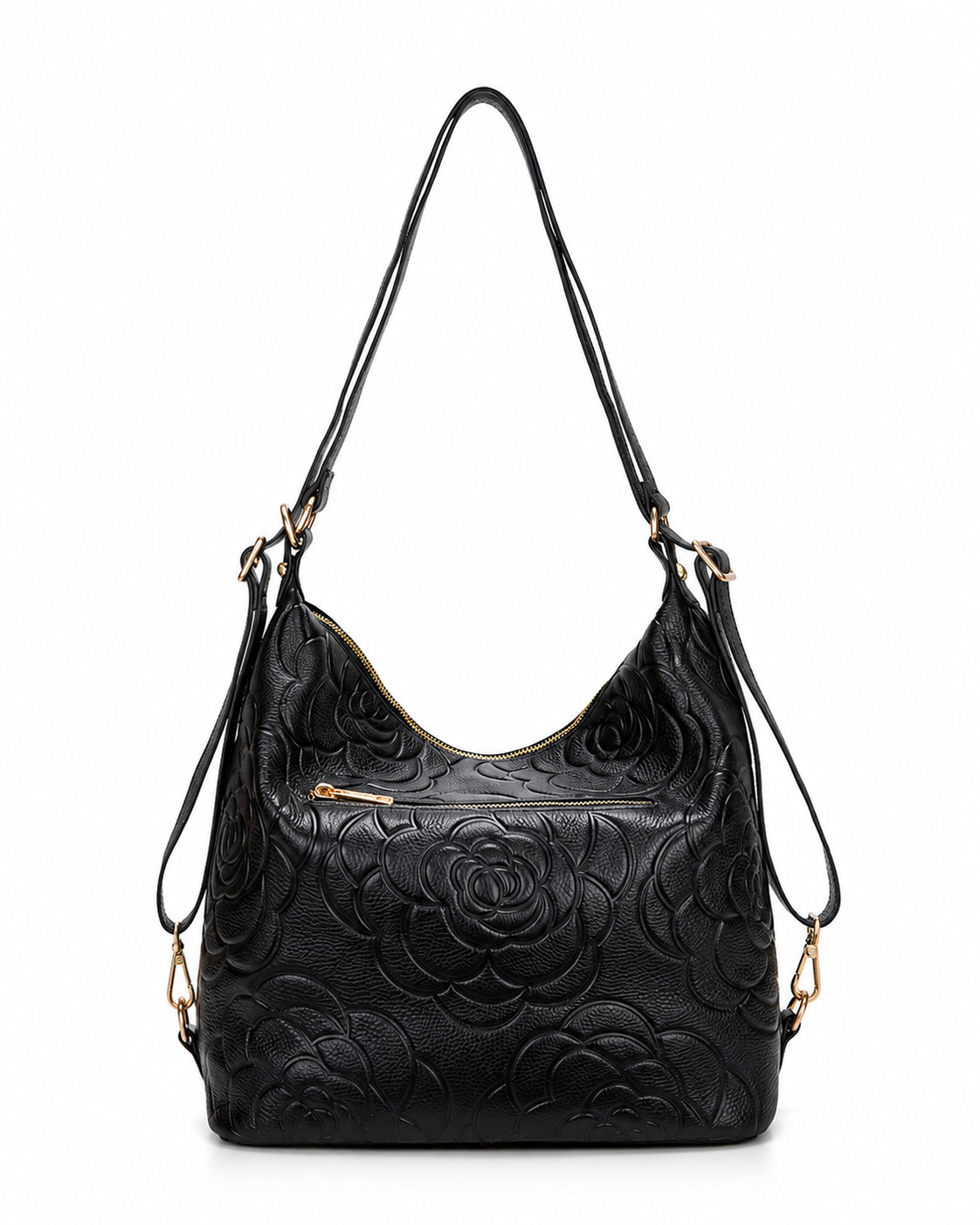 Meadow LEATHER CONVERTIBLE BACKPACK - Black