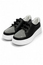 Hughes Leather Crystal Sneakers - Black