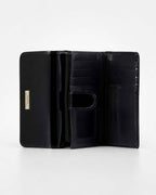 ALLURA MEDIUM PATENT LEATHER RFID WALLET - Black