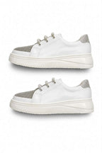 Hughes Leather Crystal Sneakers - White