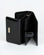 ALLURA MEDIUM PATENT LEATHER RFID WALLET - Black