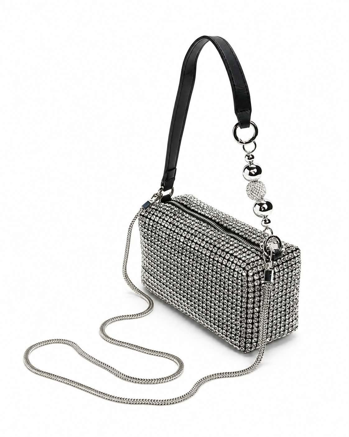 Dazzling Mini Bling Bag - Silver