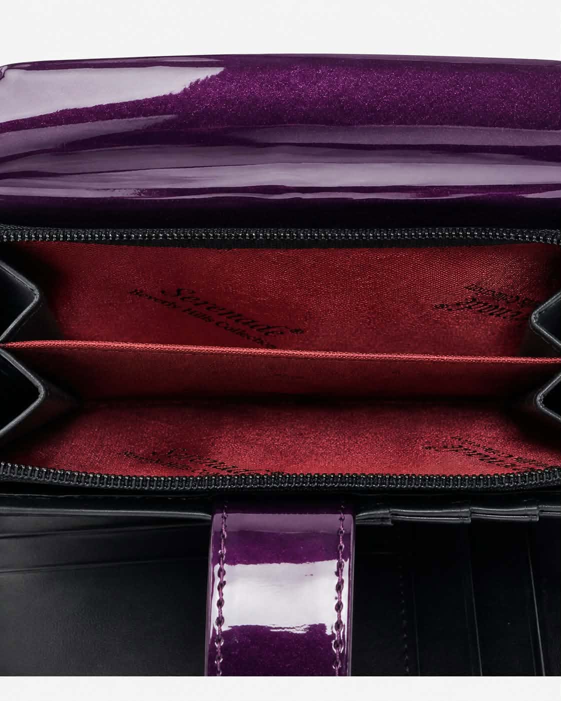 ALLURA MEDIUM PATENT LEATHER RFID WALLET - Royal Purple