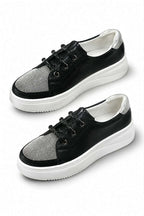 Hughes Leather Crystal Sneakers - Black