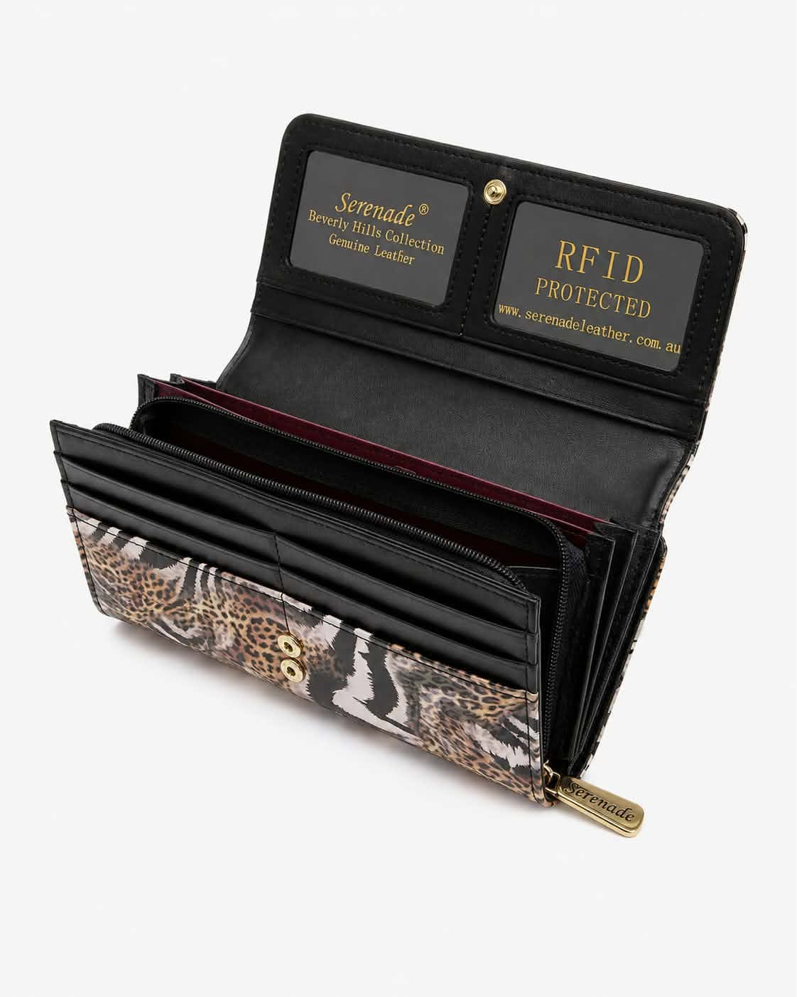 NALA MEDIUM PATENT LEATHER WALLET WITH RFID