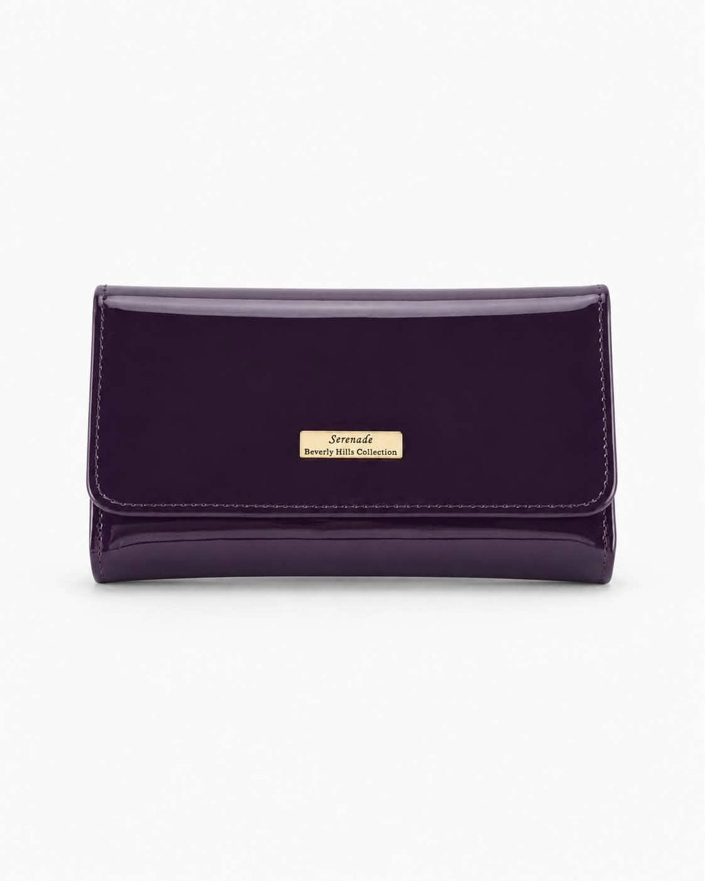 ALLURA MEDIUM PATENT LEATHER RFID WALLET - Royal Purple
