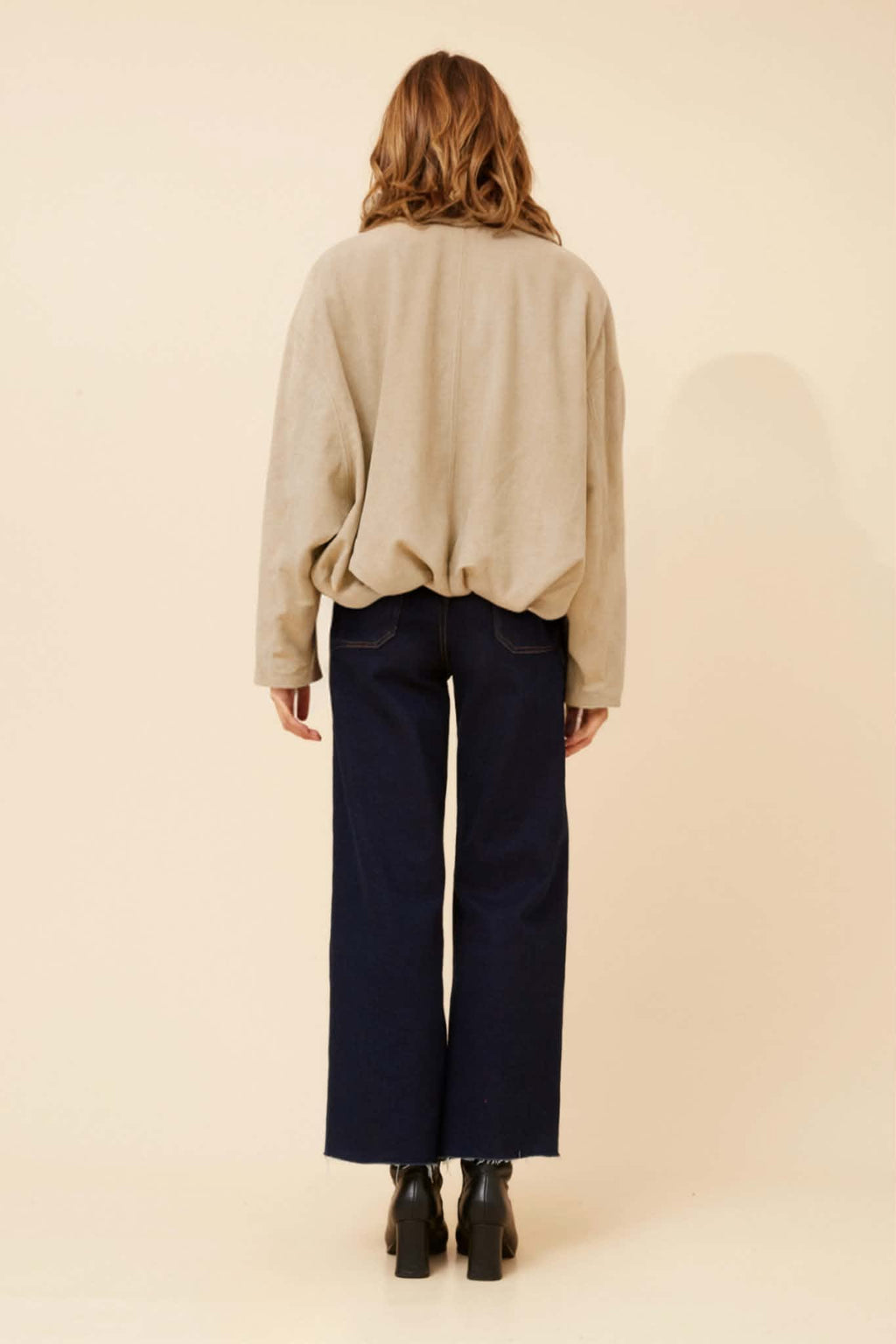 LEXLEY FAUX SUEDE JACKET - Beige