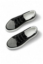 Hughes Leather Crystal Sneakers - Black