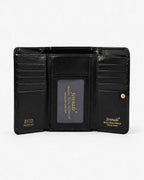 ALLURA MEDIUM PATENT LEATHER RFID WALLET - Black