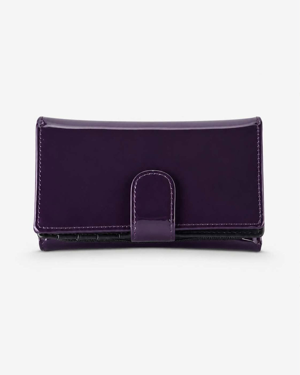 ALLURA MEDIUM PATENT LEATHER RFID WALLET - Royal Purple