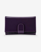 ALLURA MEDIUM PATENT LEATHER RFID WALLET - Royal Purple