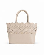 CATALINA VEGAN WOVEN PANEL GRIP BAG