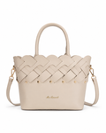 CATALINA VEGAN WOVEN PANEL GRIP BAG