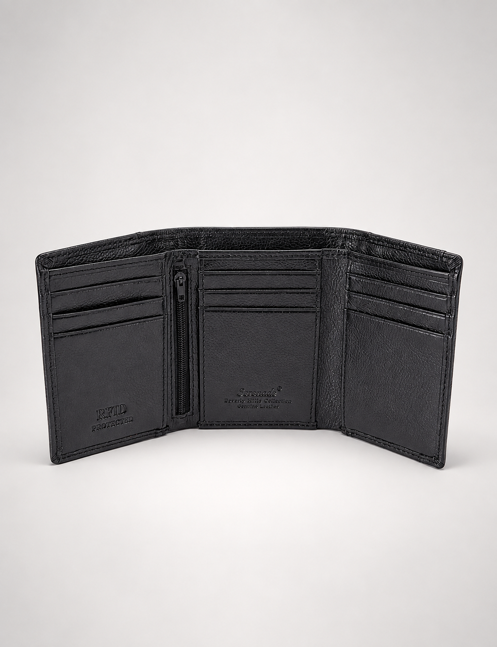 DIRECTOR MEN'S LEATHER TRIFOLD WALLET WITH RFID