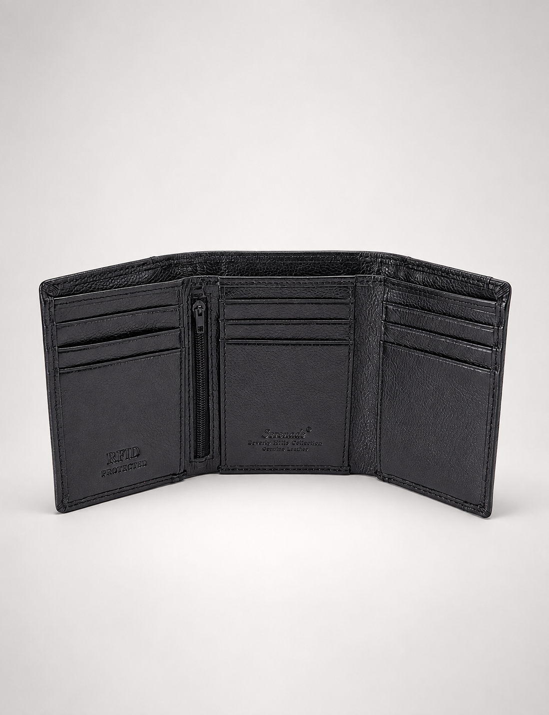 DIRECTOR MEN'S LEATHER TRIFOLD WALLET WITH RFID