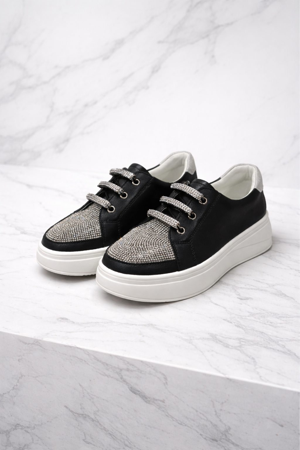 Celeste Crystal Low-Top Platforms