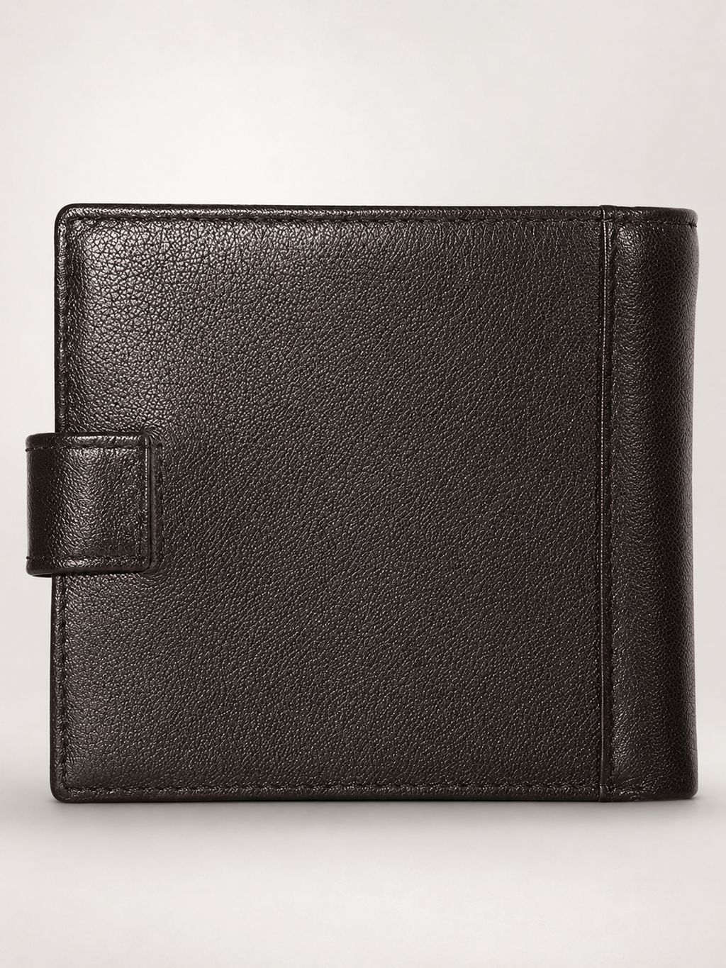 SAAVY MEN'S LEATHER BILLFOLD WALLET WITH TAB CLOSURE AND RFID- GRAIN FINISH