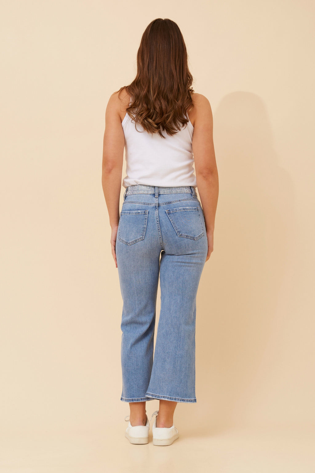 FABIANA DIAMANTE DENIM PANTS - Light Denim