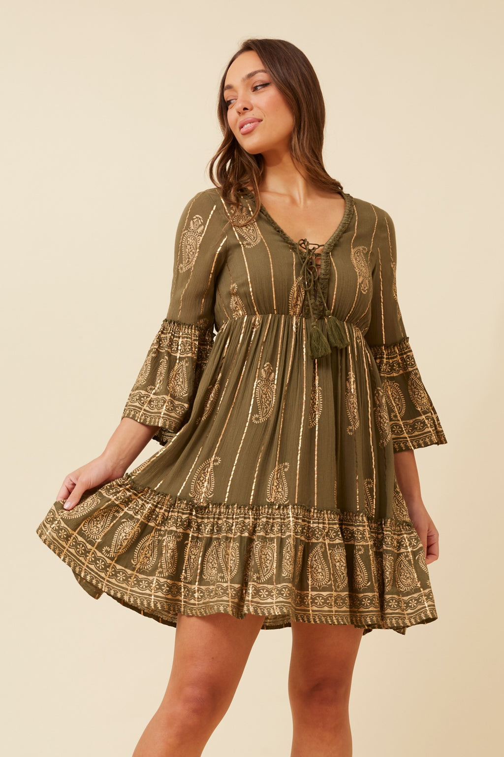Mystic Foil Print Dress