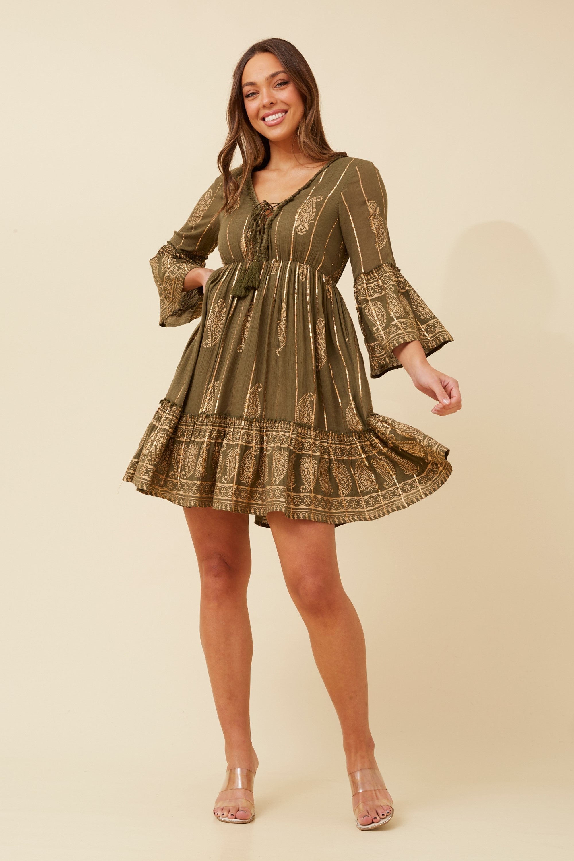 Mystic Foil Print Dress