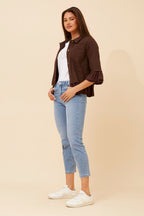 KENSLEY FRILL DENIM JACKET