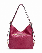 Meadow LEATHER CONVERTIBLE BACKPACK - Raspberry