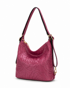 Meadow LEATHER CONVERTIBLE BACKPACK - Raspberry