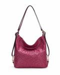 Meadow LEATHER CONVERTIBLE BACKPACK - Raspberry
