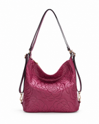 Meadow LEATHER CONVERTIBLE BACKPACK - Raspberry